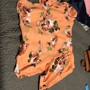 Floral off the shoulder top